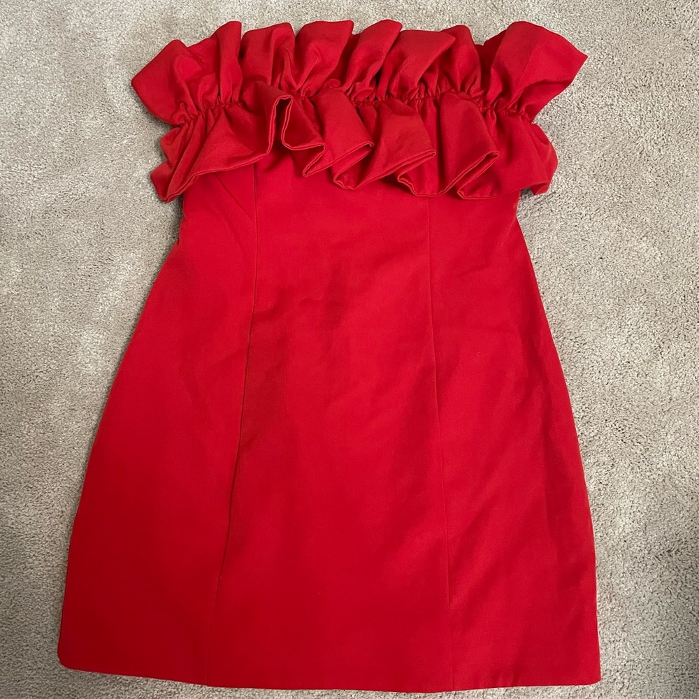 Red Strapless Dress
